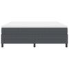 Box Spring Bed in Dark Grey and White 180 x 200 cm Cord Fabric