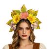 Sonnenblumen Erntefest Stirnband Künstliche Blume Blatt Haaraccessoire Thanksgiving Aufführung Damen