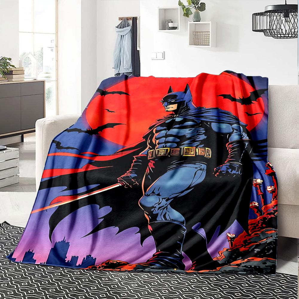 1pc Batman, Full Moon Flannel Blanket Soft Warm Throw for Home, Office, Travel, All-Season Cozy Bedding GiftL1038