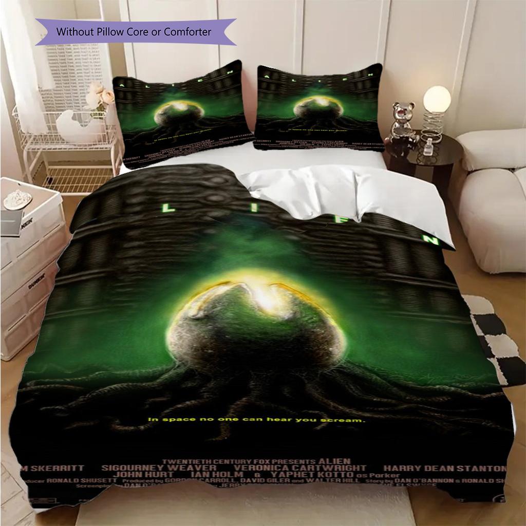 Predator Vs Alien Final Showdown Bedding 1 Duvet Cover 2 Pillowcase Without Core Soft And Comfortable Christmas Birthday Gift Bedding Set