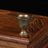 Anticient Royal Palace Mini Cup Ornament Trinket Antique Bronze Buddhist Holy Water Cup Figurine Brass Desktop Decoration
