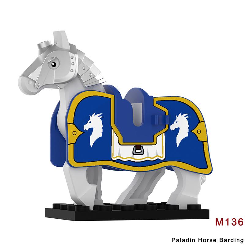 Medieval Castle Soldier Military Accessory Building Blocks Dragon Black Eagle Knight Figures Shield Spear Armor Army Bricks Toy