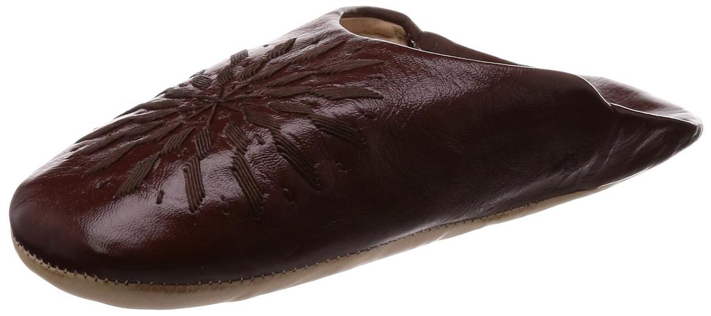 Fatima Morocco Embroidered Babouche Bags MFM005 27cm Men's Brown,