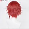 Anime Ranze Kurona Cosplay Wig Scalp/Fluffy 38cm Short Kurona Ranze Wigs With Red Braid Heat Resistant Hair Party Wig + Wig Cap