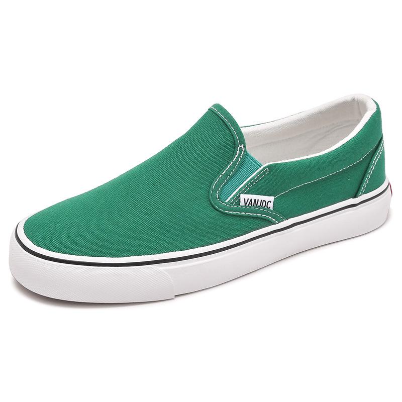 2025 Autumn Women's Slip-On Canvas Shoes - Korean Style Casual White Sneakers