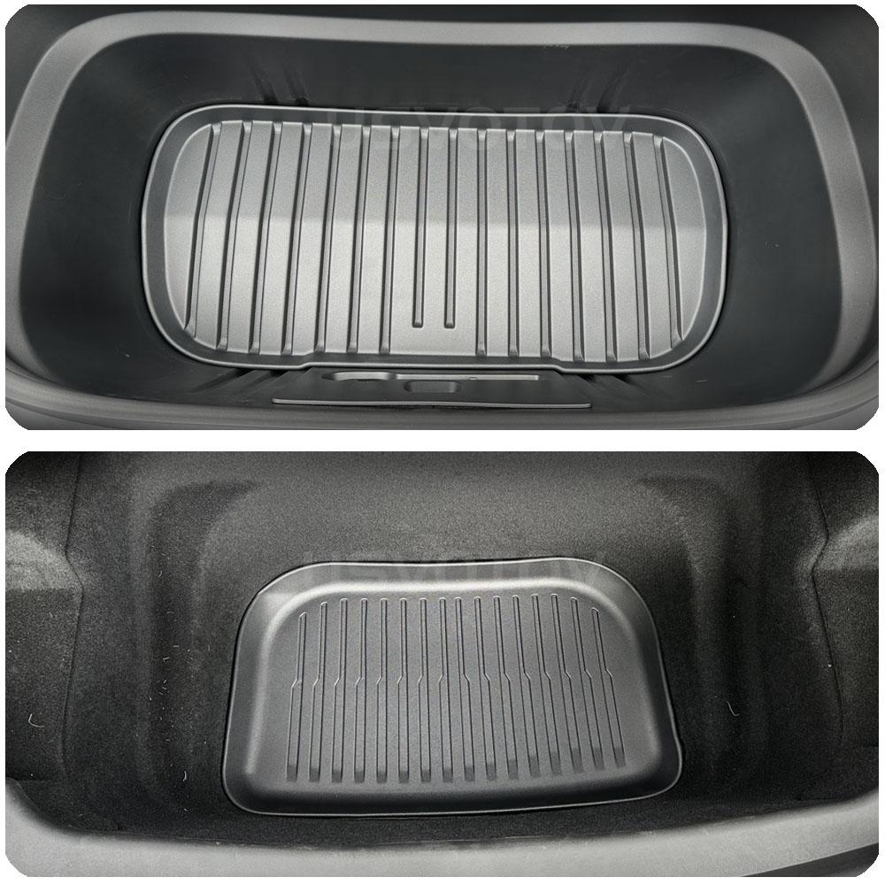 Car Trunk Mat For Tesla Model Y 2025 2026 Juniper TPE Floor Mats & Cargo Liner All Weather Trunk Mats Floor Liner Backrest Mats