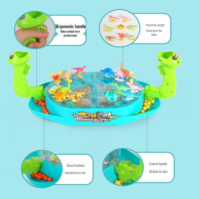 Interactive Dinosaur Battle Arena Board Game: Parent-Child Two-Player Simulation Set for Boys