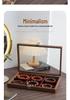 Wenge Wood Dustproof Jewelry Box with Lid for Bracelets and Accessories