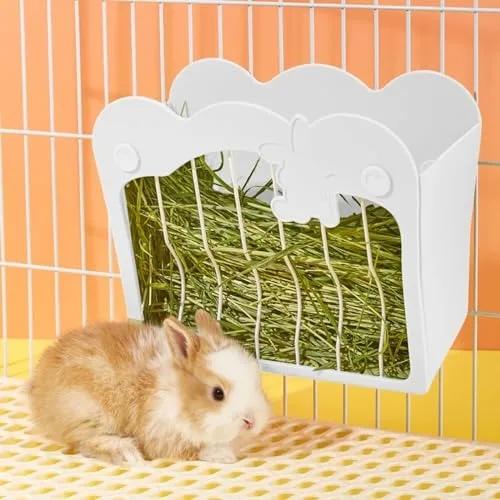 Hanging Hay Bag for Bunny Guinea Pigs Small Animal Feeder Rabbit  Bunny Food Dispensers Bag Cage Accessories Pet Feeding Bag