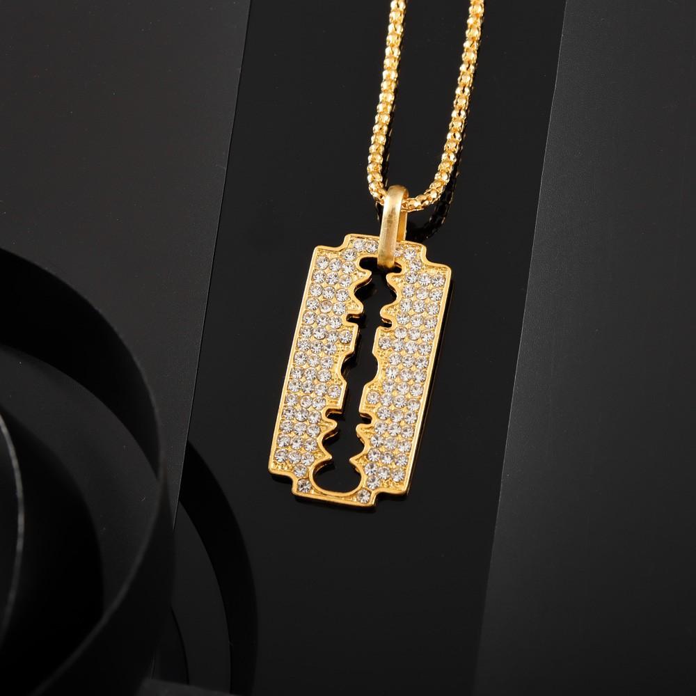 Hip Hop HOPHIP Jewelry Razor Blade Pendant Necklace