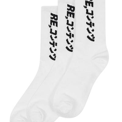 REPLAY CONTAINER [3PACK] RC Basic Socks (white)