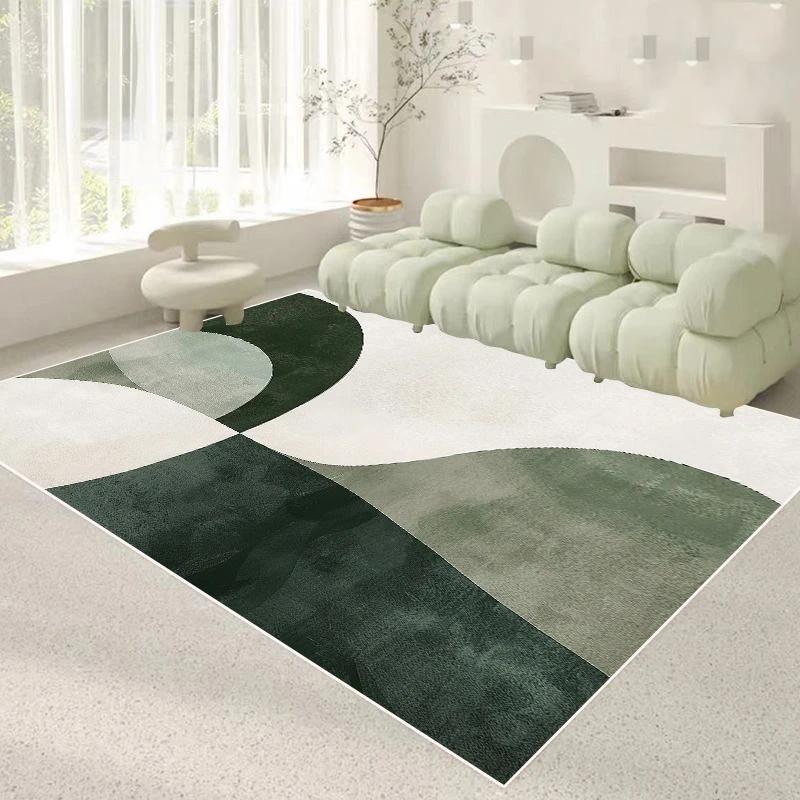 Light Luxury Home Carpet Living Room Decoration Green Carpets Modern Hall Sofa Area Rugs Bedroom Decor Bedside Large Floor Mat