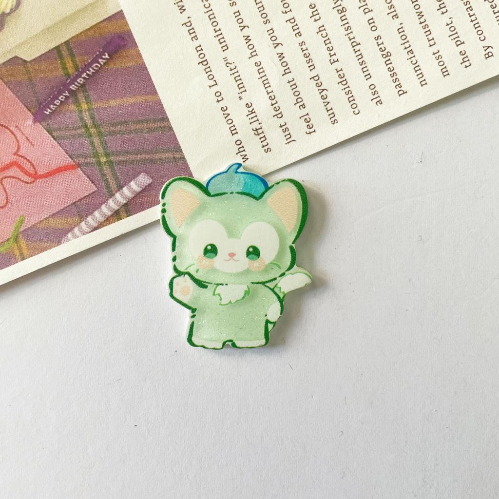 10Pcs New Acrylic Kawaii Cute Cartoon Anime Lamb Sticker Series Clip Book Diy Jewelry Children Gift Hairpin Accessories A108