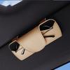 PU Leather Sun Visor Glasses Holder Multi-functional Wear-Resistant Sunshade Plate Organizer Universal Auto Sunglasses Holder