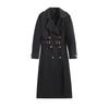 Women Loose Double Breasted Belted Denim Trench Coat