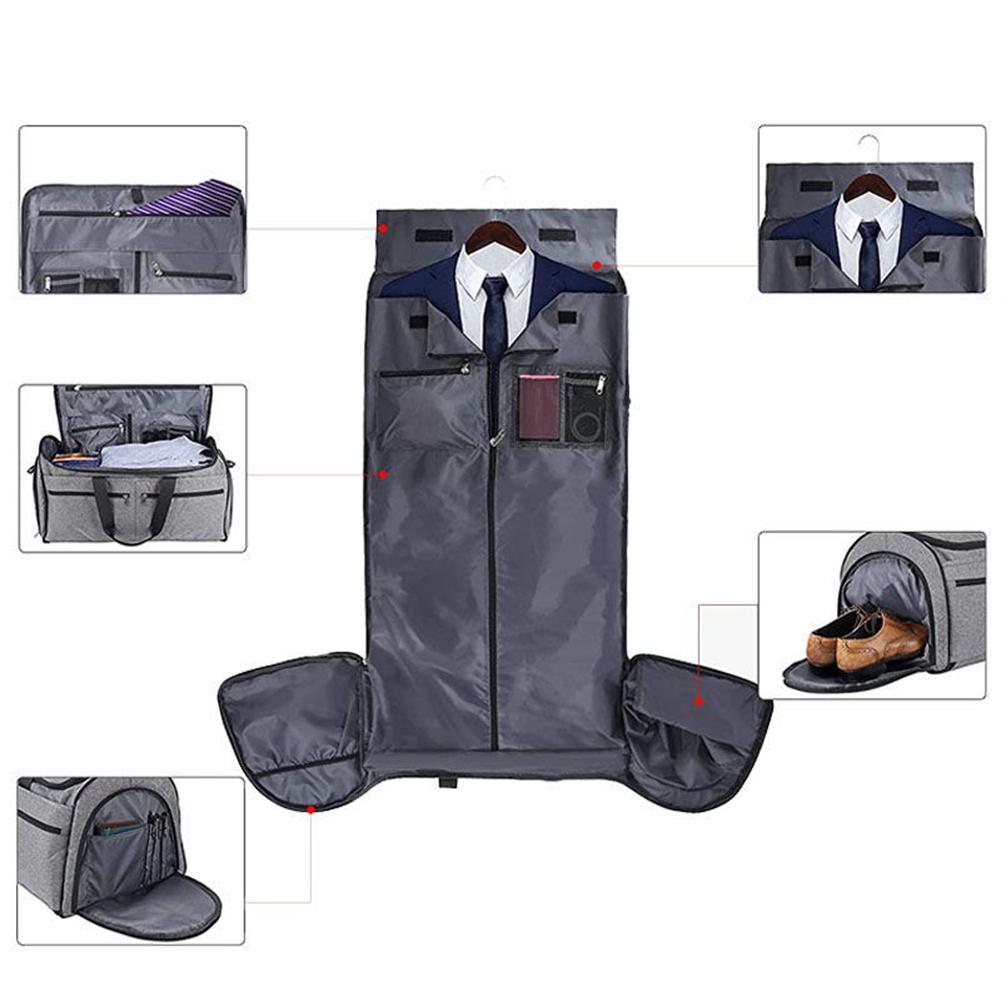 Carrying Garment Bag Large Travel Flight Duffel Bag with Shoe Compartment& Detachable Shoulder Strap for Men Women Business Trip