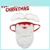 Christmas Santa Claus Eyebrows Beard Party Mask Set For Adults Soft And Fluffy Cotton Fabric