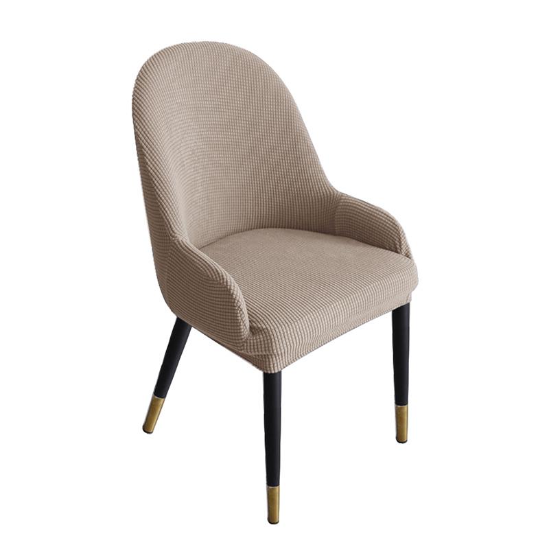 1PC Polar Fleece Chair Covers Solid Color Stretch Armchair Slipcovers Spandex Anti-slip Easy To Clean Seat Cover for Dining Room