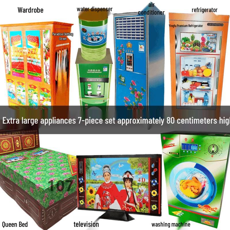 Underworld 7-Piece XL 3D Paper Furniture & Appliances Joss Paper for Funeral Sacrificial Rites Other