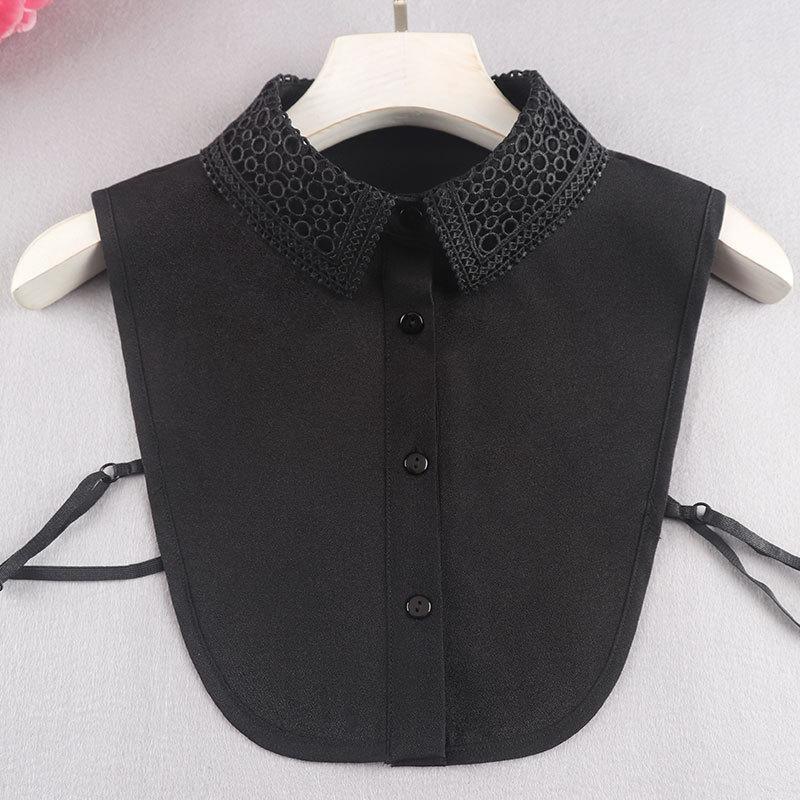 Japan And Korea Versatile Flower Embroidery False Collar Women'S Shirt Collar Shawl False Collar Shirt Clothing Accessories
