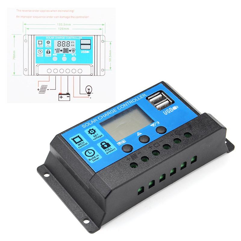 Solar Power Generation System Dual USB 40W Solar Panel+2000W Power Inverter+10A Solar Controller