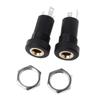 5/10Pcs 3.5mm Audio Jack Socket 3 Pole Black Stereo Solder Panel Mount Gold with Nuts Universal Headphone Socket