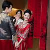 2025 Velvet Slimming V-Neck Xiuhe Dress: Chinese Wedding Dragon & Phoenix Gown for Brides