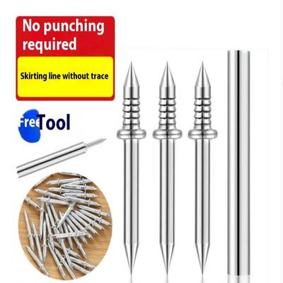 50/100pcs Pcs Nail Without Marks Metal Rust-Proof Nails Wood No Trace Double Head Nails Seamless Nails Skirting Thread Seamless