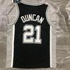 Custom Heat Pressed Basketball Jersey San Antonio Spurs 5 Murray 21 Duncan 20 Ginobili Breathable Bamboo Charcoal Fabric