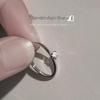 925 Sterling Silver Adjustable Anti-Diamond Engagement Ring for Men & Women - High-End Light Luxury Index Ring