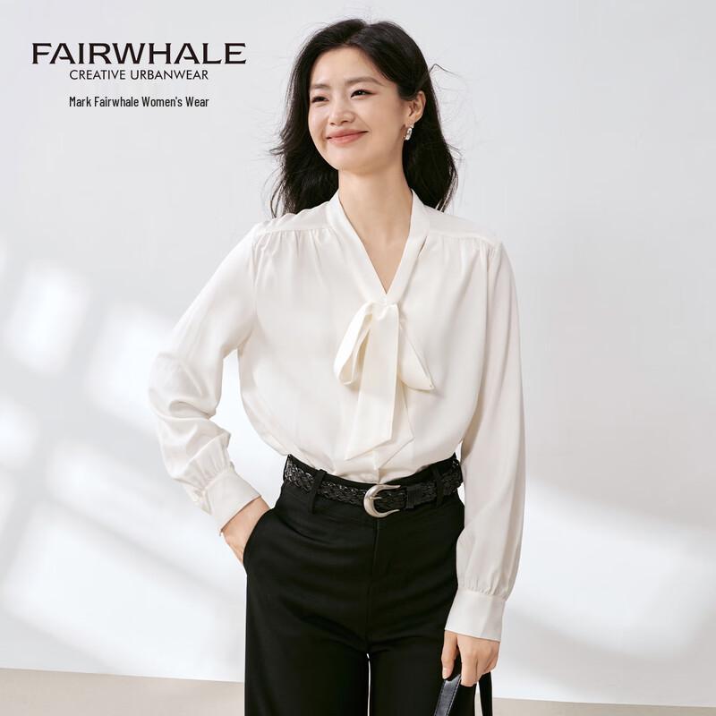 

Mark Fairwhale Women s V-Neck Long Sleeve Shirt with Ribbon M