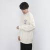 MLB New York Yankees, Round Neck Fleece Loose Fit Hoodie Sweatshirt Winter Unisex Cream 3AMTL5116-50CRS