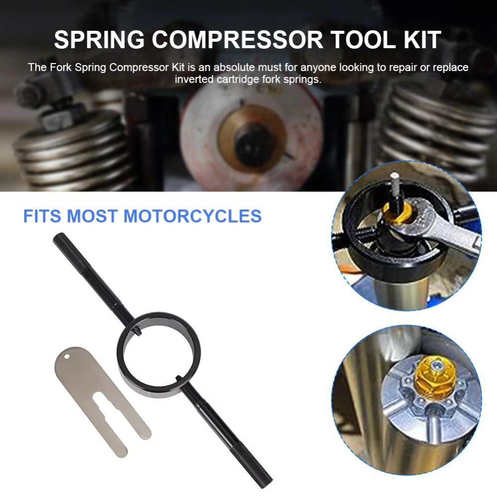 Heavy Duty Fork Spring Compressor Set High Precision Fork Oil Level Tool  Motorcycle Maintenance