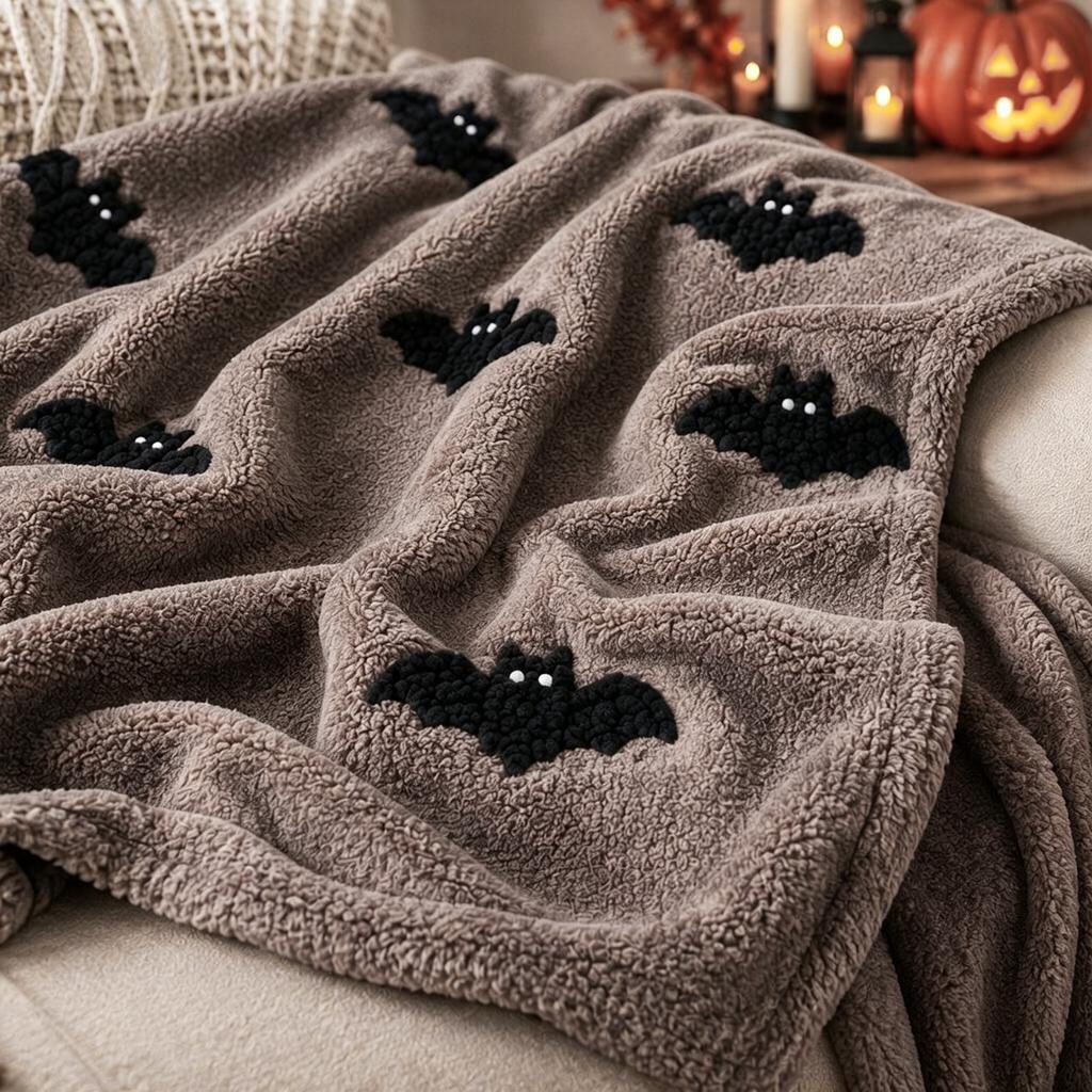 Halloween Blanket Soft Throw for Couch, Cozy Home Decor for Bedroom