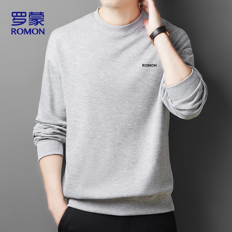 ROMON Men's Casual Round Neck Long Sleeve Sweatshirt