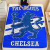 Chelsea FC Football Print FlAannel Blanket, High Quality Comfortable for All Seasons, Home Decor, Warmth and Comfort