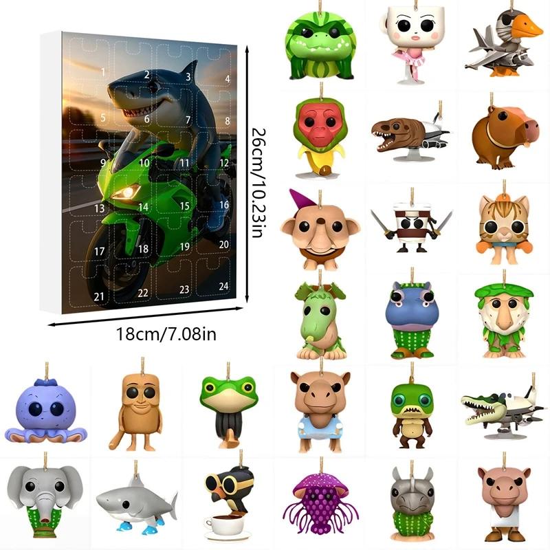 

24 шт. Итальянская фигурка Brainrot Tung Sahur в слепом боксе Фигурки Tralalero Акриловый брелок-подвеска Забавная модель Игровые коллекционные предметы Подарок