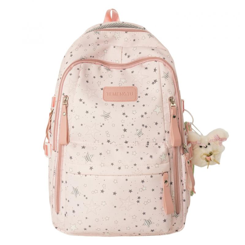 SchoolbaginsNiche2026Female Junior High School High School Student Large Capacity Star Print Backpack Female College Student Com