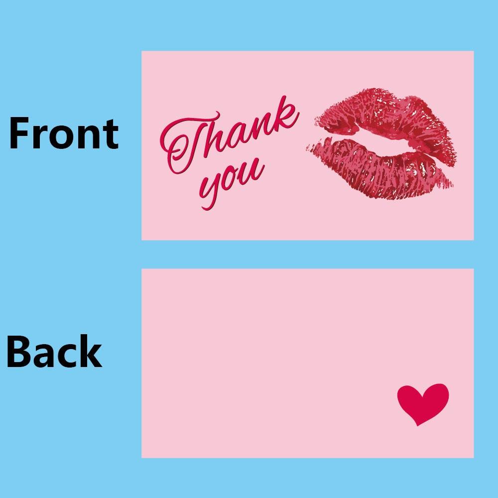 

50 шт. Розовая открытка «Спасибо за заказ» для поддержки бизнеса, украшение для бизнес-упаковки, визитная карточка, открытка для вечеринки, ручная работа с любовью