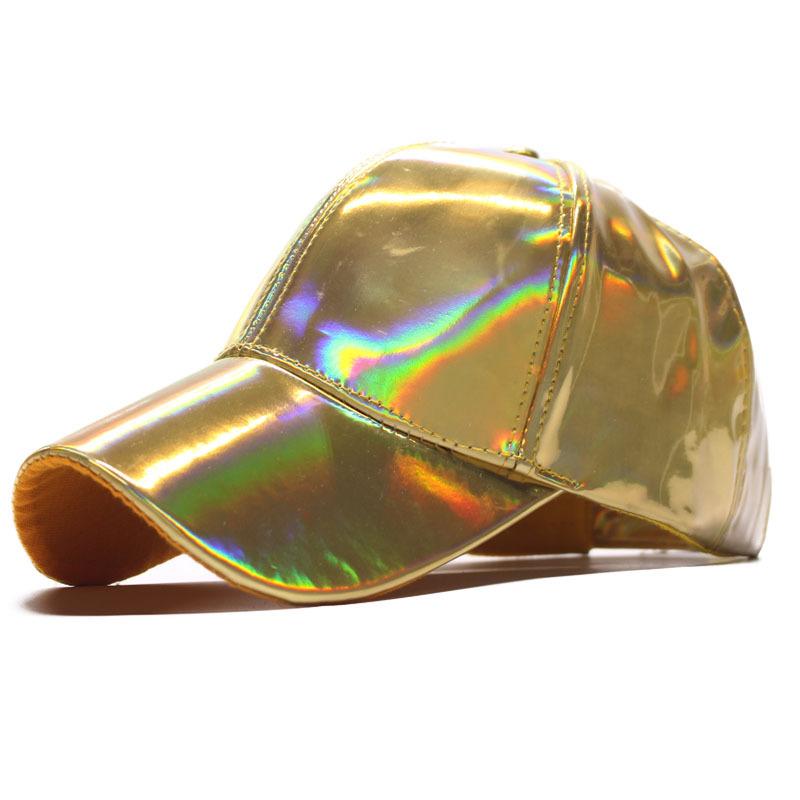 Colorful patent leather baseball cap, unisex street style shiny duckbill cap, suitable for outdoor sports and sun protection