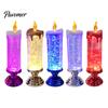 Flameless Candle Lantern Christmas LED Lamp, Glimmering Glitter Glow with Sparkling Room Ornament Simulated Flame, Holiday Tabletop Decoration