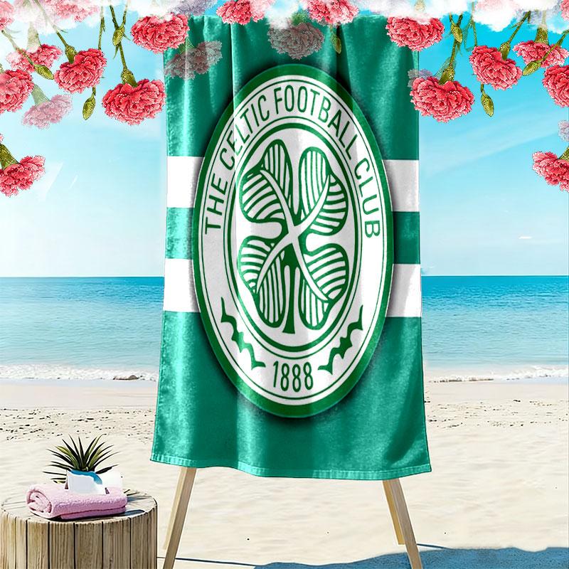 Asciugamano da Spiaggia con Stampa Celtic F.C., Asciugamano Grande Morbido ad Asciugatura Rapida per Spiaggia Campeggio Nuoto