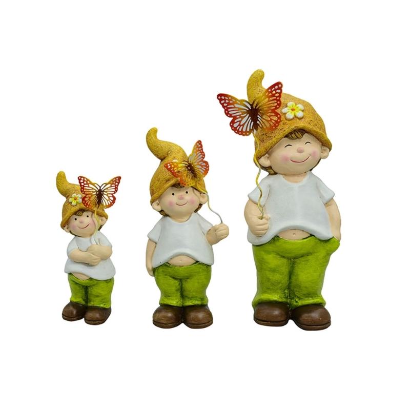

3pcs Ceramics Boy Figurine Garden Landscaping Yard Ornament Indoor Outdoor Statue Craft Decoration for Home Bedroom 1