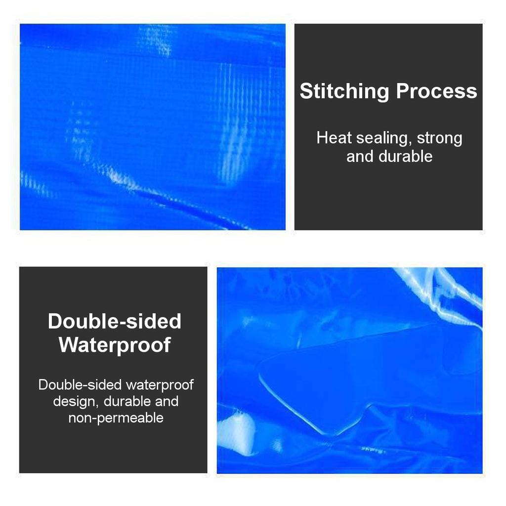 Foldable Waterproof Outdoor Blue Pool Fish Tank Pond 1x1.5x0.6M PVC Coated Banner Anti-UV Swimming Pool Blue Movable Blue Coated Banner