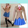 Sayori Yuri Natsuki Monika Comfortable School Uniform Dress Cosplay Costume Full Set