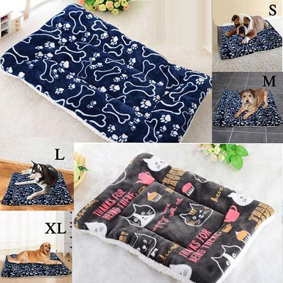 Winter Warm Haustier Hund Welpe Katze Bett Kissen Matte Weiches Korallenfleece Zwinger Decke