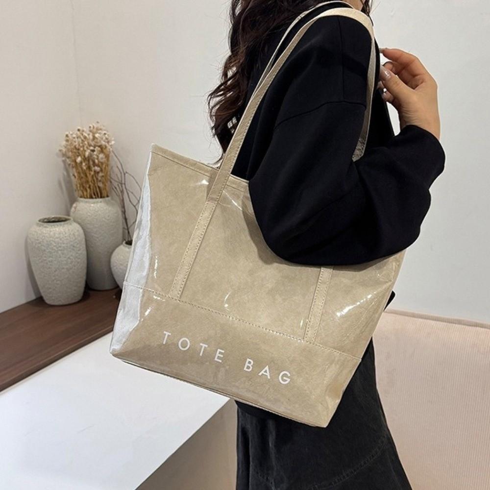 Solid Color Transparent Jelly Bag Multi Function Letter Prints Handbags Cute Armpit Bags Summer