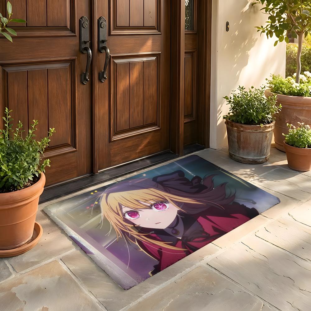 Floor Mat Soft Flannel Rug Non Slip Absorbent Mat for Bathroom Bedroom Home Decor H Hoshino Ai