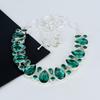 Zierliche grüne Apatit Edelstein Handgefertigte 925 Sterling Silber Halskette, Grüne Apatit Silber Halskette für Ehefrau, Unisex Halskette, Geburtstagsgeschenk für die Liebe