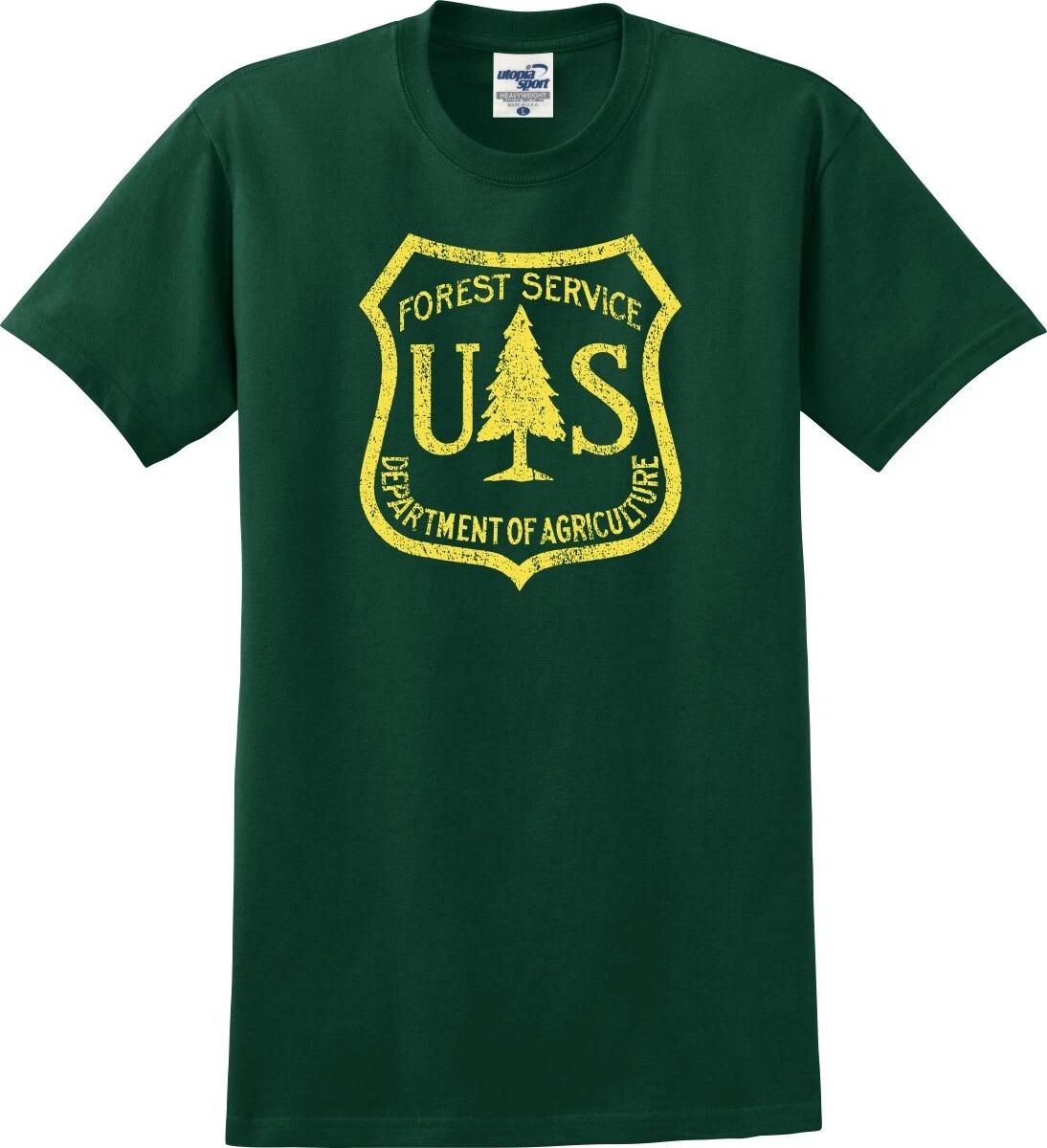 Vintage US Forest Service Crest Distressed Unisex T shirt (S-5X) 4XL